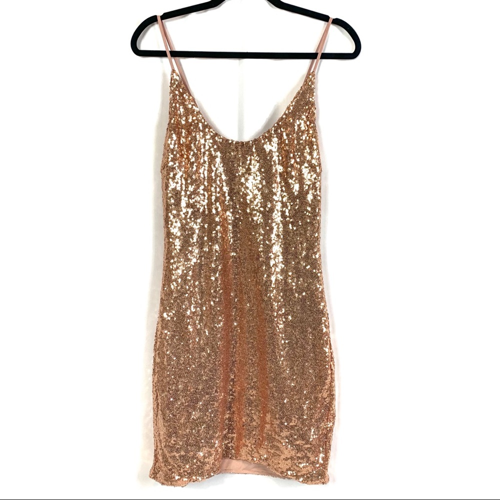 Rose Gold Bombshell Dress